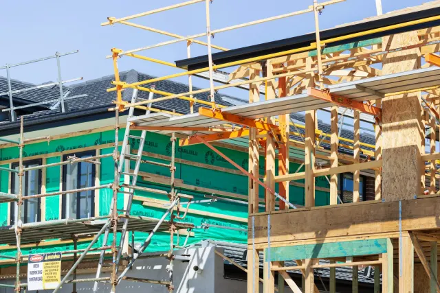 Lockup: roof trusses and framing